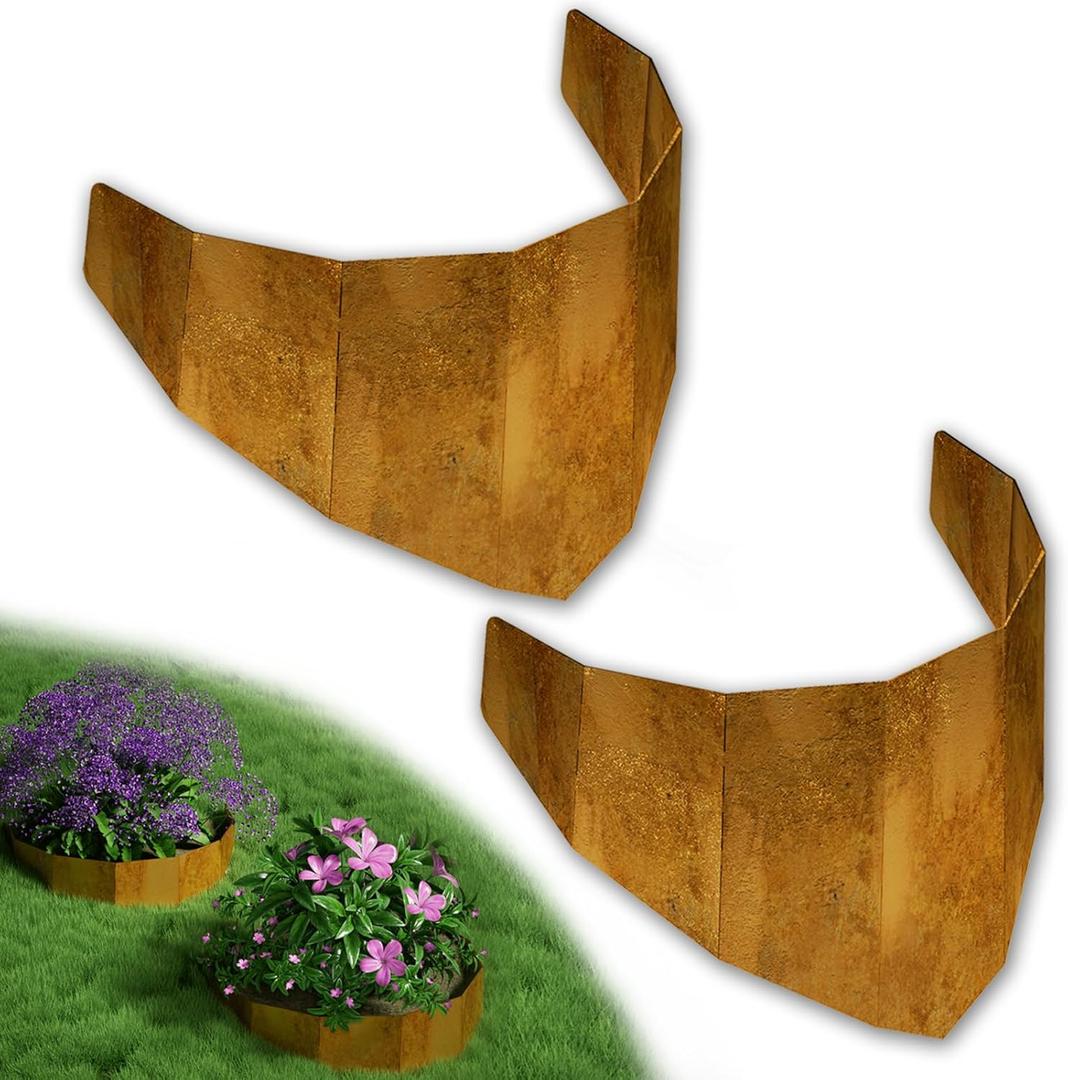 Decoroca Corten Steel Hillside Planter - Innovative & Durable Terrace-Style Planters for Slope Gardening - Prevent Soil Erosion, Beautify Hillsides & Landscapes (40" W x 18" H/Set of 2) (2pcs)