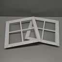 NeatiEase 2 Pack Shed Windows 12"x12", Transom Window Fixed Design with Tempered Glass for Playhouses, Sheds, Garage and Chicken Coops (Black)