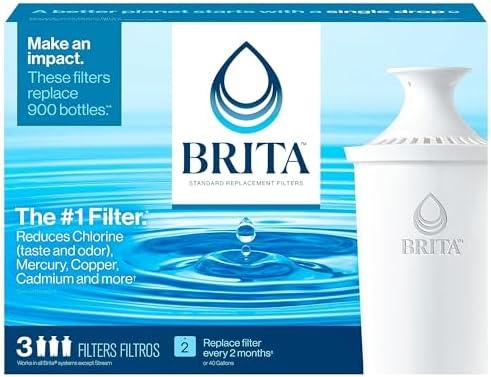 Brita Replacement Filters 3 Count (Advanced) White