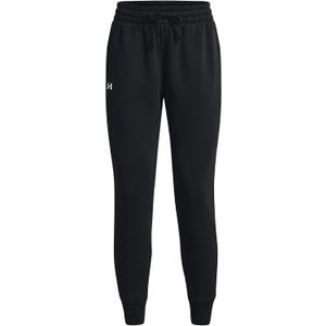 Under Armour Women's Rival Fleece Joggers (Medium, (001) Black / / White)