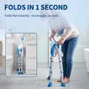 Foldable Shower Chair for Inside Showe Non-Slip Portable Shower Seat for Elderly and Disabledwith U-Shape Cutout 5-Level Height Adjustment for Seniors, Handicap, Pregnant, Blue