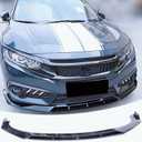 Front Bumper Lip Splitter Spoiler Fit for Honda Civic Hatchback/Sedan/LX/Sport/EX/Si/Touring 2016-2021, Carbon Fiber Style Coating 4pcs Accessories Air Chin Body Kit