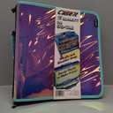 Case-it Iridescent Go Tab Zipper, 2" O-Ring with Removeable 5-Color tabbes, Expanding File Folder and Shoulder Strap and Handle, PS-440-VC-C, Iridescent