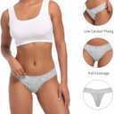 Pack 10 Seamless Lace Thongs for Women Plus Size Breathable Panties Low Rise T-back Stretch Cotton No Show Underwear (M)