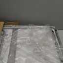 TV Tray Table,Folding Table with Cup Holder Portable,Foldable Snack Tray for Eating,Small Folding Tables Set of 4,Dinner Tables for Couch, Living Room,Small Space (White Marble,4Pcs)