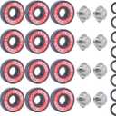 Rollerex Lollipop Boardwalk Inline Skate Wheels (8-Pack with Bearings, Spacers and Washers)