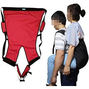 Double Layer Patient Lift Sling Carrier One-Person Transferring Belt for Carrying Up and Down Stairs to Bed,Wheelchair,Chair,Car,Vehicle for Elderly,Handicapped,Disabled,Bedridden (Red, Large)