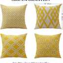 OTOSTAR Set of 4 Waterproof Throw Pillow Covers 18x18 Inch Farmhouse Geometric Square Pillow Cases for Couch Patio Furniture Balcony Garden Outdoor DecorationGeometry40-Yellow