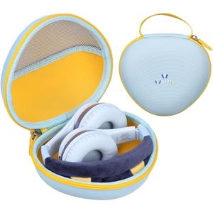 Kids Headphones Case Compatible with eKids Bluey Bluetooth/JoySpark/VibeTune/EarFun Headphones, Kids and Toddler Headphone Storage Holder Bag Pouch (Box Only) (Blue)