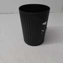JiatuA Small Trash Can Plastic Wastebasket Round Garbage Container Bin for Bathroom, Kitchen, Bedroom, Home Office, College Dorm, Black (1.8 Gallons)