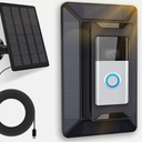 Solar Charger for Ring Doorbell, 2-in-1 with Mount Stand, Micro-USB & Type-C Charging Ports, Compatible with Ring Battery Doorbell (2024 Release) & Ring Video Doorbell (2nd Gen - 2020 Release)