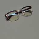 racico Computer Blue Light Blocking Glasses Blue Light Glasses Men Women, Anti Blu-Ray Gaming Glasses Lenses (*Brown and Gold)