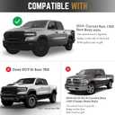 RMOURTEKK Mud Flaps Compatible with Dodge Ram 2026 2025 2024 2019-2023 Ram 1500 (New Body Style) Without OEM Fender Flares Custom Front Mud Guard Set (2pcs-Set)Except TRX Edition