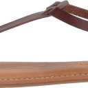 Amazon Essentials Women's Casual Thong Sandal with Ankle Strap (7.5, Brown)