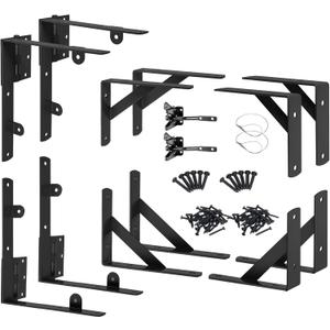 Gate Corner Brace Bracket Anti Sag Gate Frame Hardware Kit for Wooden Gate Fence with a Latch