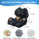 Lexeme X Large Memory Foam Seat Cushion Lumbar Support Pillow for Sciatica & Tailbone Pressure Relief Coccyx Pad for Office Chair, Car,Wheelchair,Home,Office