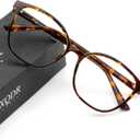 Women's Blue Light Blocking Glasses, TR90 Frame Computer Gaming Eyeglasses Anti Eyestrain & UV RF6208 (Coco Tortoise)