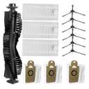 Replacement Part for iHome AutoVac Nova S1 Pro Robot Vacuum Accessories | Parts # iHRVS1PRO-3BLK, iHRVS1-3BLKS, iHRV9-BLKS | Include 1 Main Brush+6 Side Brush+3 Filter+3 Dust Bag