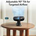 Comfort Zone 11-Inch High-Velocity Tabletop Air Circulator Fan, Quiet Personal Fan with 3 Speeds & 90 Adjustable Tilt  Portable Desk Fan for Home, Bedroom, or Office, Black