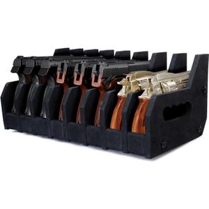 8 Slots Foam Pistol Rack for Gun Safe,Gun Cabinet Safe Accessories,Pistols Holder Storage Organizer,Pistol Brace Display Stand,Gun Storage Solutions