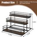 Coffee Syrup Organizer rack, 3 Tier Syrup Holder(12 Bottle Capacity) for coffee bar syrup storage,kitchen condiment organization and wine display.