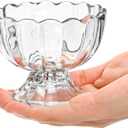 Lawei 6 Pack Glass Dessert Bowls - 5 Oz Glass Ice Cream Cups Mini Trifle Footed Dessert Bowls for Dessert, Sundae, Ice Cream, Salad, Cocktail, Condiment, Trifle