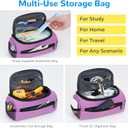 ECHSRT Jumbo Pencil Case Organizer for Men Women, Extra Large Capacity Pencil Pouch, Sturdy Portable Storage Bag for Office Travel Supplies - Purple