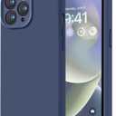 LOVE 3000 Designed for iPhone 13 Pro Max Case, Premium Silicone with [Soft Anti-Scratch Microfiber Lining] Shockproof Protective Phone Case for Men Women Girls 6.7", Navy Blue