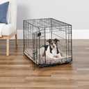 MidWest Homes for Pets 30-Inch iCrate for Medium Breeds, 21-40 lbs, Single Door Folding Dog Crate with Divider Panel, Leak-Proof Tray & Secure Latch, Portable, Durable & Easy to Assemble