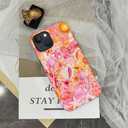 Case for iPhone 14 Pro,Frosted Case for Women Girls,Drop Scratch Protective Cover-Colorful Summer Collage Sea Beach