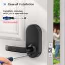 Smart Keypad Door Lock with Handle: NICE DIGI Keyless Entry Electronic Lock for Front Door, Easy Installation (Black)