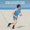 Beach Socks - Sand sports - Volleyball, Soccer, Snorkeling - Kids, Women, Men 1 Yr Warranty (Small, Black)