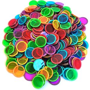 SEETOOOGAMES 300 Pieces Magnetic Bingo Chips Only- Mixed