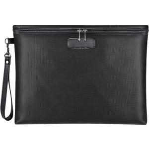 Fireproof Document Bag with Lock, ZOOPIP 14.3"x10.2" Fireproof and Waterproof Money Bag with Zipper Closure, Storage Pouch for A4 Letter Size Document, Cash, Cell Phone, Tablet, Credit Card,Passport