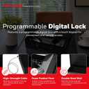 Honeywell Safes & Door Locks - Hideable Money Safe Box with Carry Handle - Fire Resistant Safe Document Box for Home - Metal Box with Digital Lock for Personal Items, Jewelry - 0.48-Cu - Black - 6110
