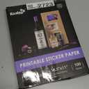 Koala Semi Glossy Sticker Paper for Inkjet & Laser Printer - 100 Sheets 8.5 x 11 Inch Printable Photo Sticker Paper, Work Well with Cutting Machine