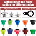 18PCS Universal Radiator Pressure Tester, Pressure Leak Test Tool kit for Leak Detection of Water Tank of Automobile Cooling System