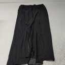 SweatyRocks Women's High Waist Split Thigh Cover Up Skirt Sheer Beach Long Skirt Swimwear (Large, Black)