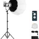 GVM 150W Video Light Kit, 2700K-7500K Continuous Lighting for Photography with Lantern Softbox&Stand, Bi-Color Studio Light Kit with Bluetooth Control, CRI 97+ 8 Scene Lights for Live Streaming White