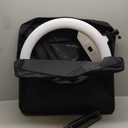 22'' Ring Light with 75'' Tripod Stand, LED Display/2 USB Ports/6500K Dimmable Ring Light for ipad Phone Holder for Tattoo Lash Live Makeup Video Recording TikTok Barber Stylist Photography (Black)