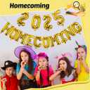 15 Pcs Homecoming Decorations 2025 Homecoming Banner HOCO Sign 16 Inch Foil Balloons Banner for High School Dance Party 2025 Welcome Back to School Supplies Graduation Party Cheers(Gold)