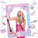 Birthday Photo Booth Props,18pcs Theme Party Decoration Music in My Era Photo Frame Supplies for Party Decoration