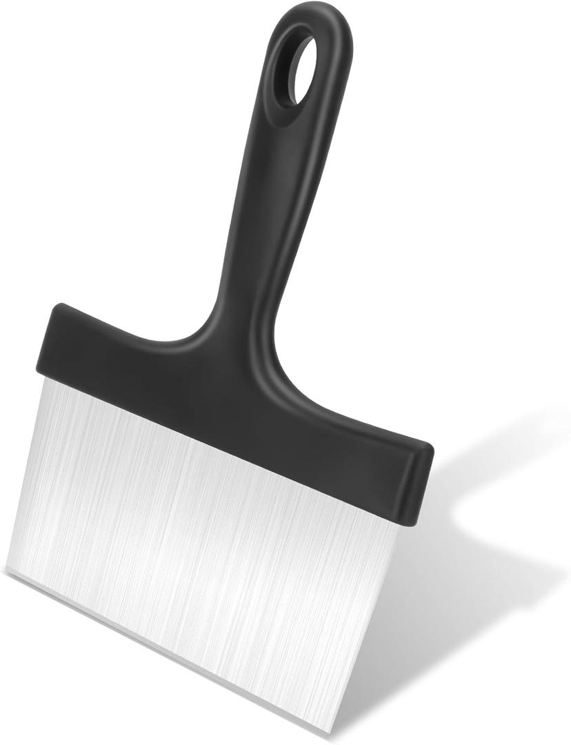 Heavy Duty Stainless Steel Grill Scraper, 3-in-1 Professional Griddle Scraper for Blackstone Grill Accessories with Comfort Grip Handle - for Flat Top Grill & Outdoor Barbecue Tools