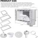 TonGass Complete-Set SP1091WM Thru-Wall Skimmer Kit Compatible with Hayward Above-Ground Pool Skimmers, Wide Mouth Through Wall Skimmer Set for SP1091WM Dyna-Skim Above-Ground Pool Skimmers