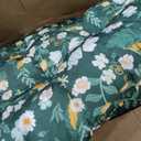 DANGHOOGY Wicker Chair Cushions, Waterproof Outdoor Loveseat Cushions for Patio Furniture, Tufted Wicker Furniture Cushions, 1 Loveseat and 2 U-Shaped Cushions (Green Floral)