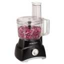 Hamilton Beach 8 Cup Food Processor - Black 70740: 450W, 2 Speeds, Pulse, Large Feed Tube, Reversible Disc, Dishwasher-Safe