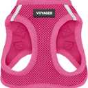 Best Pet Supplies Voyager Step-in Air Dog Harness - All Weather Mesh, Reflective, No Pull Harness for Small, Medium Dogs, Cats - Secure with Hook & Loop Fastener, Buckle, Double D-Rings - Fuchsia, M