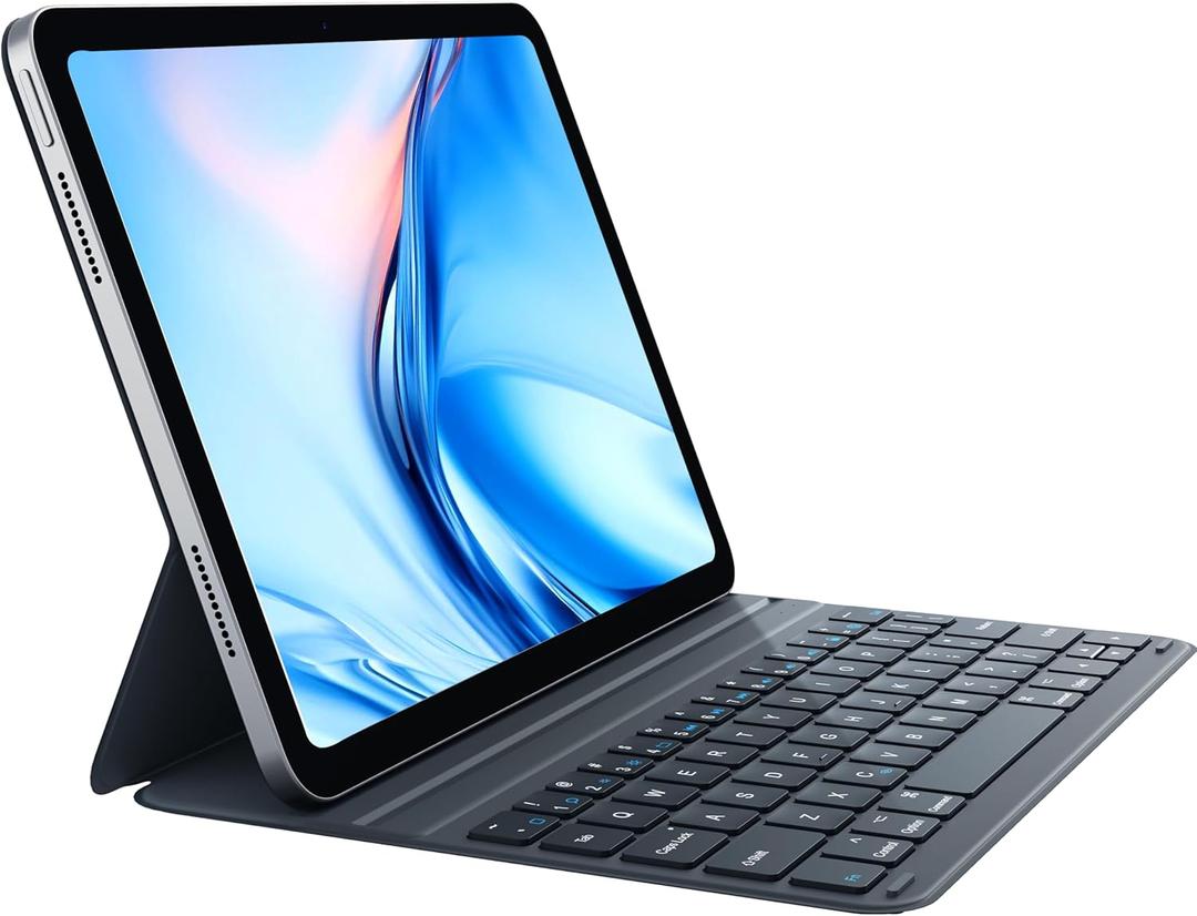 CHESONA for iPad Air 11 inch (M3-2025, M2-2024) Case with Keyboard, Ultra-Thin & Lightweight, Detachable Magnetic Rechargeable Folio for Air 11 M3/M2 & iPad Pro 11 (4/3/2/1) & iPad Air 5/4 10.9, Grey