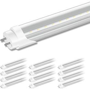12 Pack T8 LED Bulbs 4 Foot, 24W 3000LM, 6000K Daylight, Ballast Bypass, Dual Ended Powered Type B Light Bulbs, LED Fluorescent Tube Replacement T8 T12, Non-dimmable