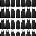 Foaincore 36 Pack Bib Aprons Bulk Plain Aprons for Man Woman Adult Unisex Apron Machine Washable Adjustable Bib Apron (Black)